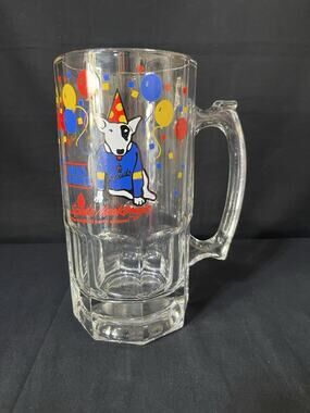 Vtg Bud Light Spuds Mackenzie Beer Glass Mug 1 Liter 1987 Stein Budweiser 32oz